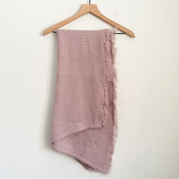 Rebecca Minkoff Knitted Fringe Scarf Purple - Picture 2 of 6